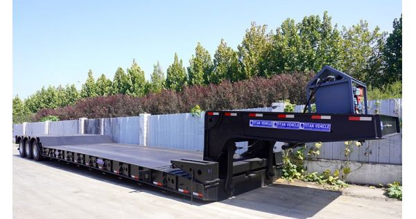 Bán xe moóc cổ 120 tấn Lowboy Gooseneck ở Nigeria