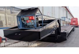 Xe đầu kéo cổ ngỗng 4 trục 100T có thể tháo rời với Dolly đã được hoàn thành và thử nghiệm sẽ được xuất xưởng