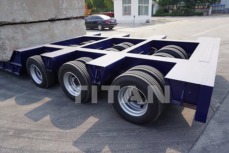 100 ton low bed truck trailer axlex and tires