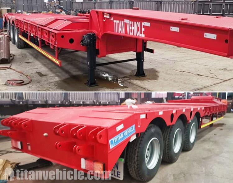 B&aacute;n xe tải đầu k&eacute;o giường thấp Triaxle 90 tấn tại Ghana