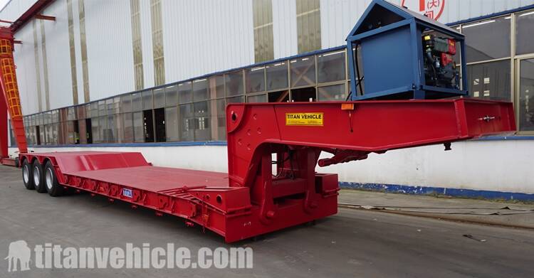 Bán rơ moóc cổ ngỗng thủy lực 80 tấn 3 trục tại Tanzania