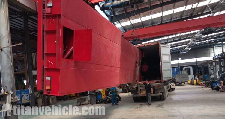 Bán rơ moóc cổ ngỗng thủy lực 80 tấn 3 trục tại Tanzania
