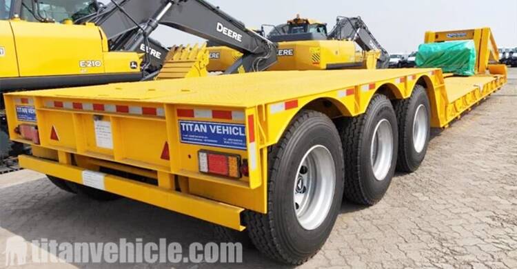 3 Axle Lowboy Gooseneck Trailer để b&aacute;n v&agrave; sẽ được gửi đến Namibia