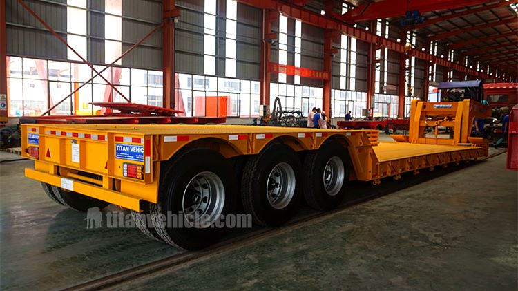 3 Axle Lowboy Gooseneck Trailer để b&aacute;n v&agrave; sẽ được gửi đến Namibia