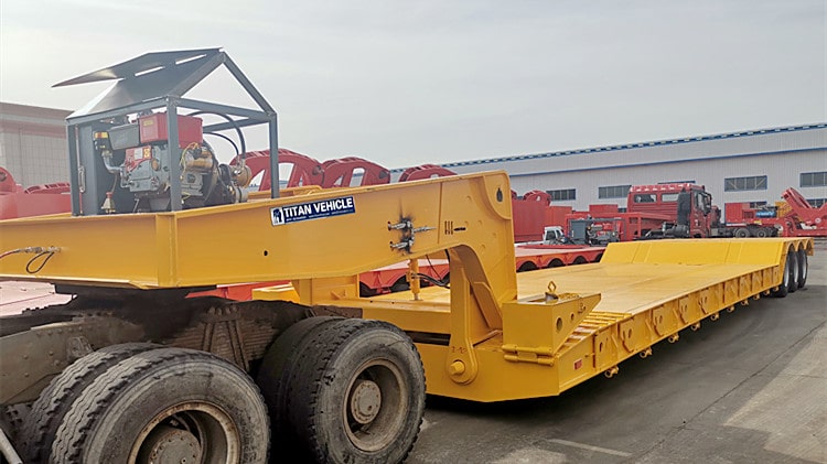 Xe đầu k&eacute;o tải thấp 80T tải trước để b&aacute;n ở Zimbabwe