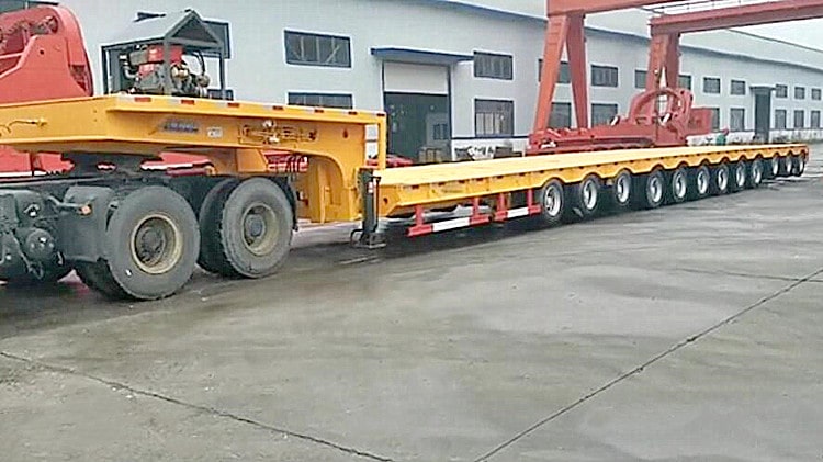 B&aacute;n xe mo&oacute;c k&eacute;o th&ugrave;ng thấp 12 trục c&oacute; thể k&eacute;o d&agrave;i tại Việt Nam
