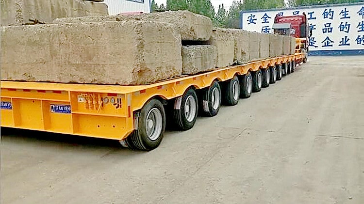 B&aacute;n xe mo&oacute;c k&eacute;o th&ugrave;ng thấp 12 trục c&oacute; thể k&eacute;o d&agrave;i tại Việt Nam