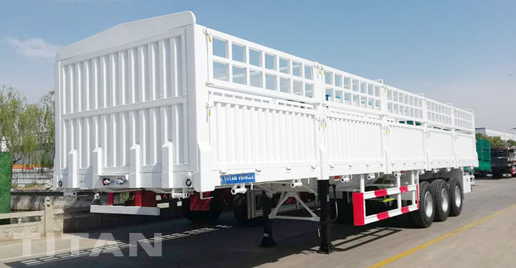 tri axles fence cargo semi trailers