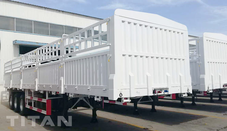 tri axles fence cargo semi trailers
