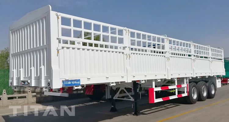 tri axles fence cargo semi trailers