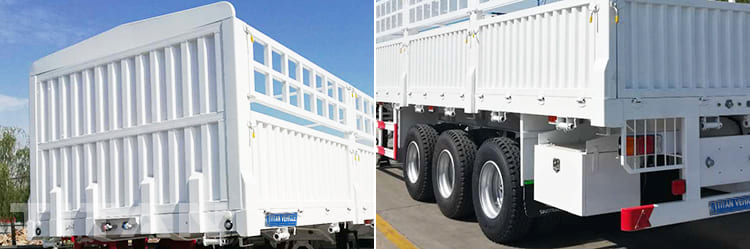 tri axles fence cargo semi trailers