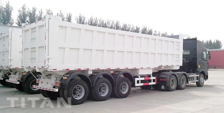 3 axles tipper trailer