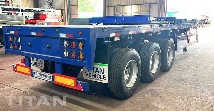 3 axles flatbed trailer