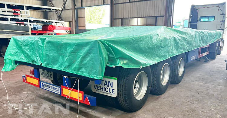 3 axles flatbed trailer