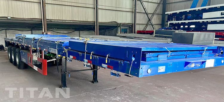 3 axles flatbed trailer
