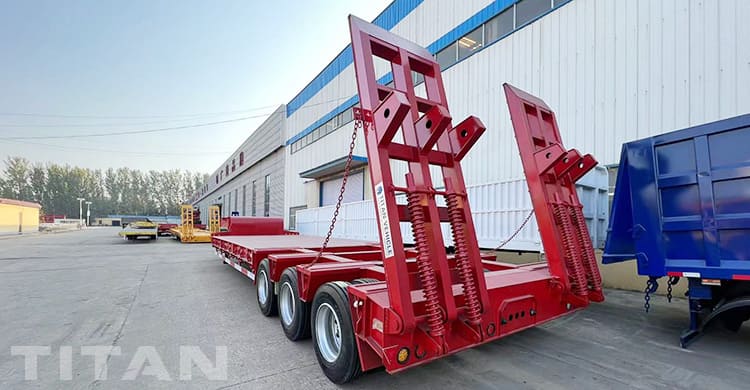 150 tấn 3 d&ograve;ng 6 trục thủy lực lowbed trailer để b&aacute;n tại Guyana