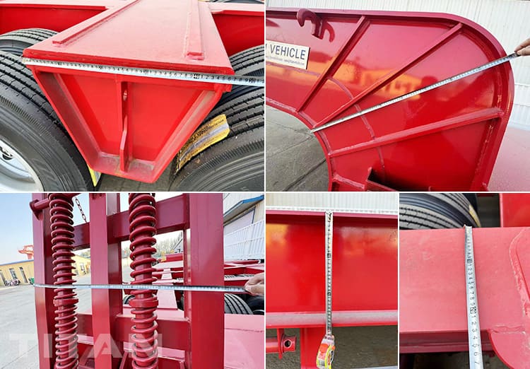 150 tấn 3 d&ograve;ng 6 trục thủy lực lowbed trailer để b&aacute;n tại Guyana