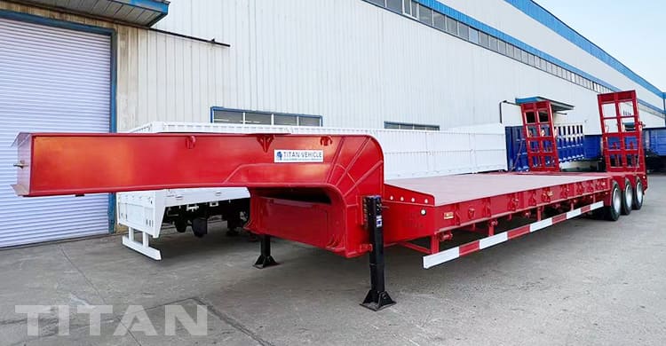 150 tấn 3 d&ograve;ng 6 trục thủy lực lowbed trailer để b&aacute;n tại Guyana