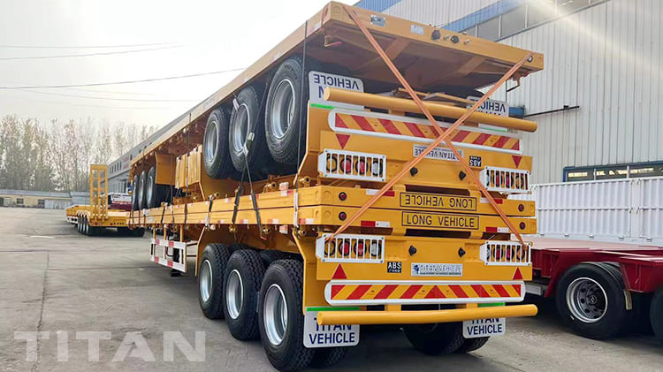12Metre 3 trục xe tải phẳng Trailer để b&aacute;n tại Tanzania Dar Es Salaam