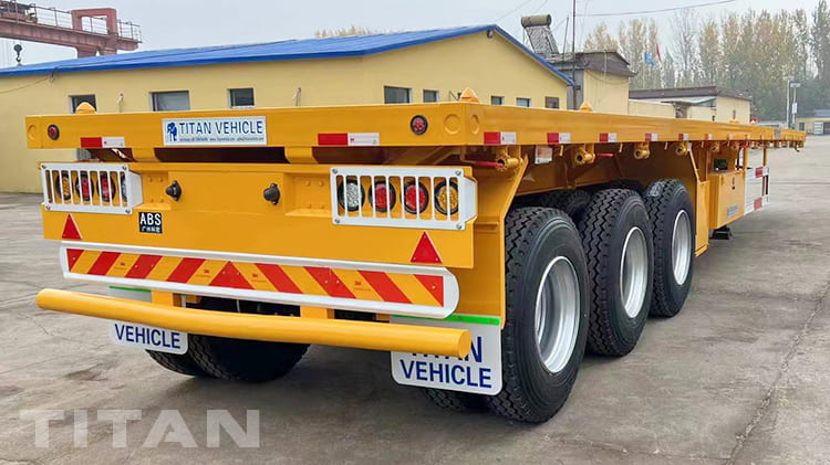 12Metre 3 trục xe tải phẳng Trailer để b&aacute;n tại Tanzania Dar Es Salaam
