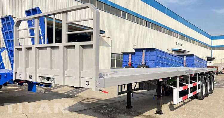 Rơ mo&oacute;c phẳng ba trục 40Ft để b&aacute;n ở Uganda