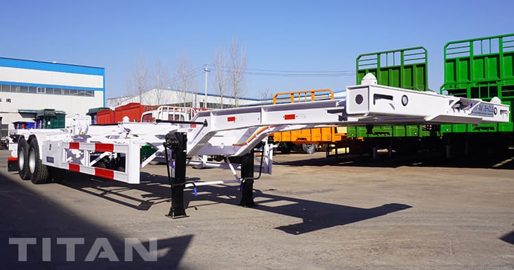 Rơ mo&oacute;c khung gầm container vận chuyển 2 trục 40Ft để b&aacute;n ở Indonesia