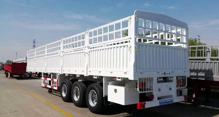 3 Axle Livestock Trailer | 60 Tons Stake Semi Trailer for Sale