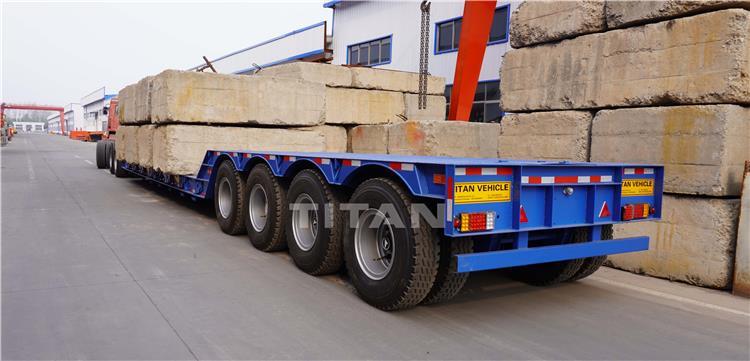 4 Axle 150 Ton Detachable Removable Gooseneck Lowboy with Dolly Trailer for Sale