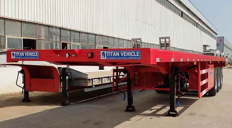 Tri Axle 40ft Flatbed Trailer for Sale in Guyana - TITAN Vehicle