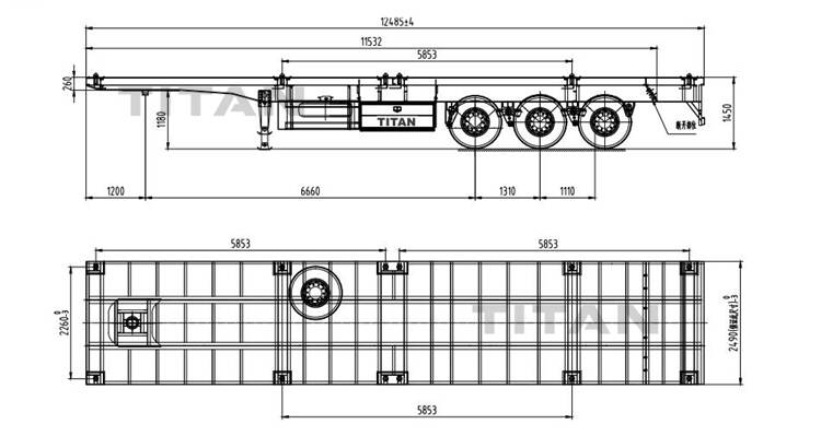 China Flatbed Trailer for Sale - Tri Axle Trailer by TITAN Vehicle