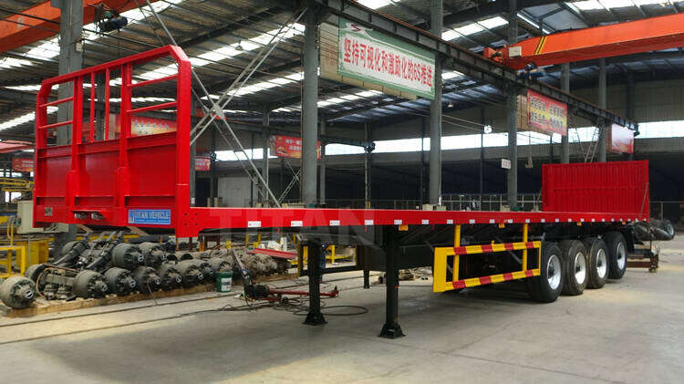 The 4 axles 40ft flatbed trailer for sale