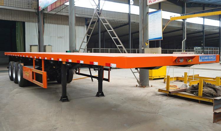 Tri Axle Flatbed Trailer For Sale in Guinea -TITAN VEHICLE