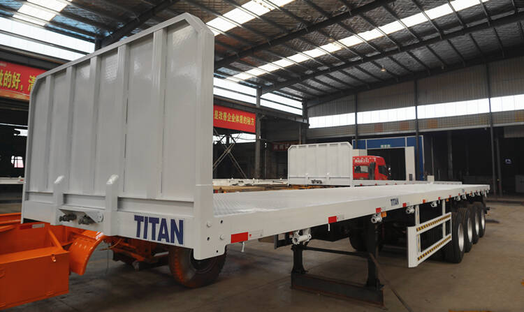 4 Axle 53 ft Flatbed Trailer for Sale in Zambia - TITAN Vehicle