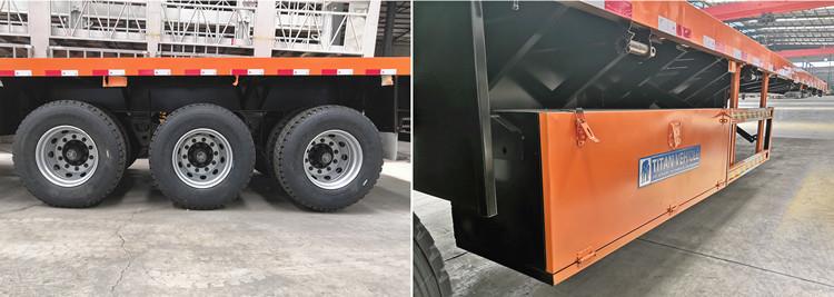 Tri Axle Flatbed Trailer For Sale in Guinea -TITAN VEHICLE