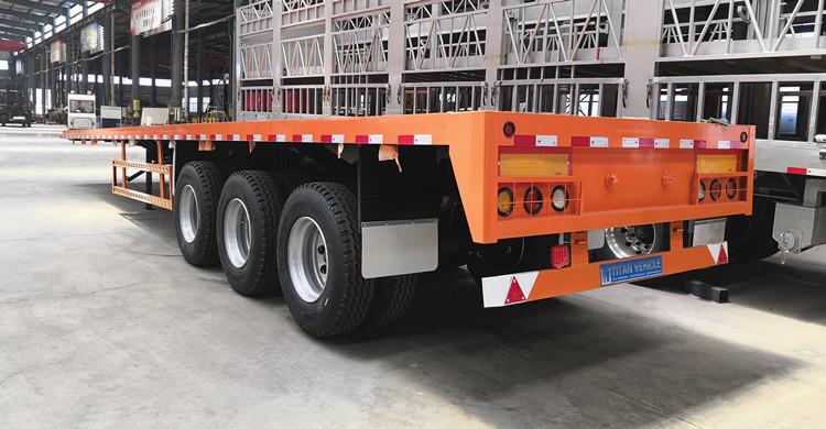 Tri Axle Flatbed Trailer For Sale in Guinea -TITAN VEHICLE