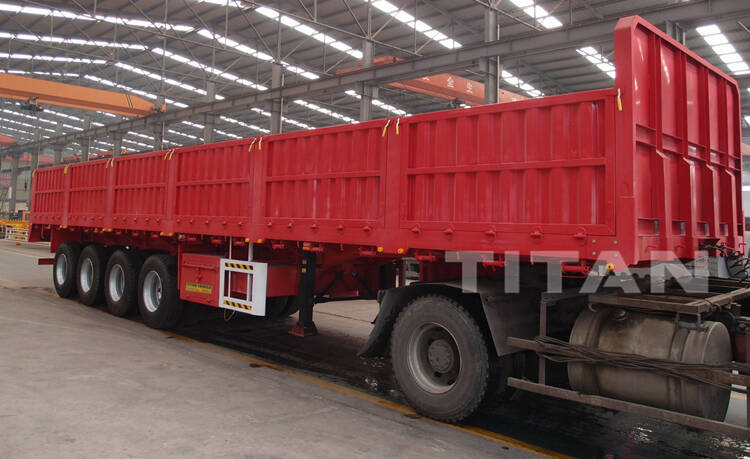 4 Axle Side Wall Truck Trailer for Sale in Tanzania