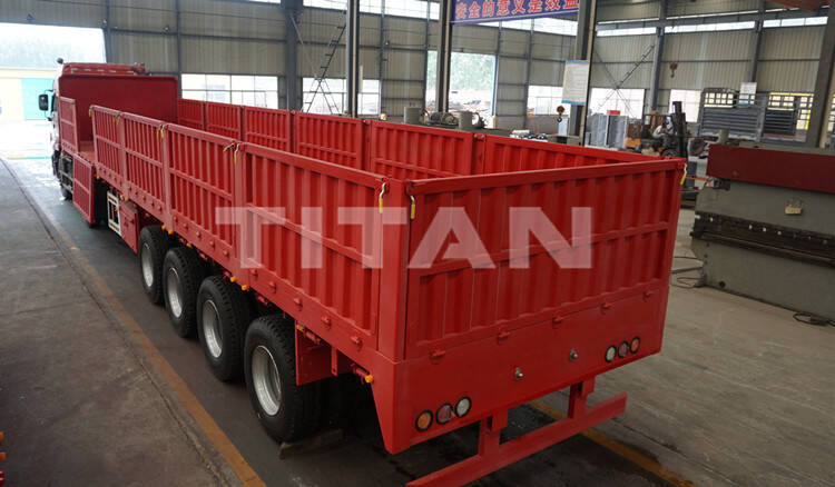 4 Axle Drop Side Body Trailer for Sale in Mozambique - TITAN Vehicle