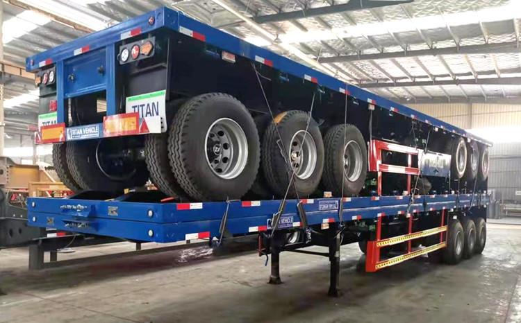 Tri Axle Flatbed Trailer for Sale in Malawi - TITAN Vehicle