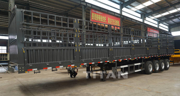 80T Cattle Transport Side Wall Trailers for Sale in Cote d'Ivoire