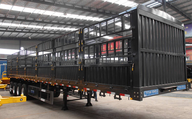 80T Cattle Transport Side Wall Trailers for Sale in Cote d'Ivoire