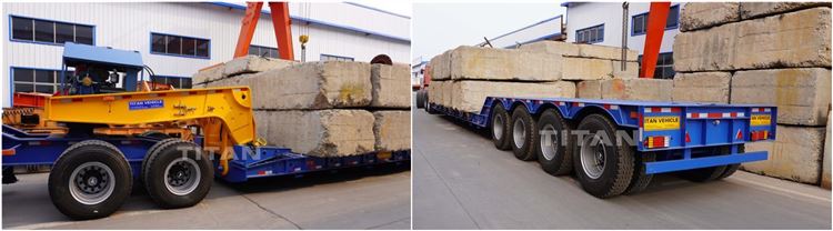 4 Axle Front Loading Low Loader Trailer for Sale in Gabon