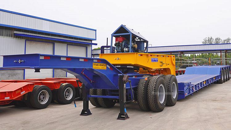 4 Axle Front Loading Low Loader Trailer for Sale in Gabon