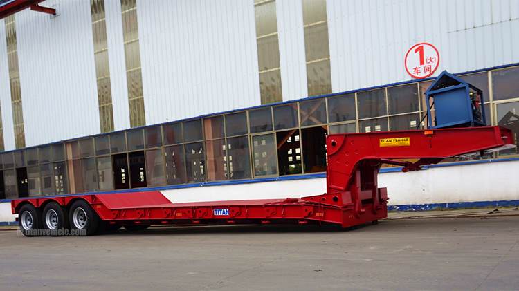 3 Axle 80ton Low Bed Gooseneck Trailer for Sale in Cayman Islands