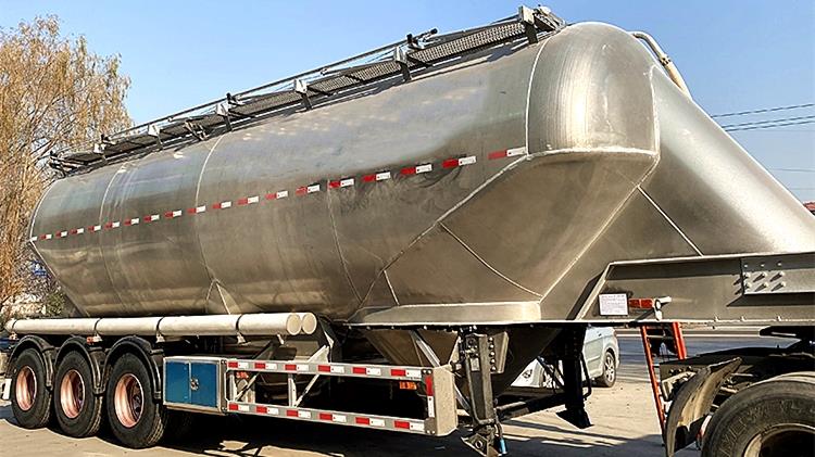 Aluminium Alloy Flour Tanker Trailer for Sale in Tanzania