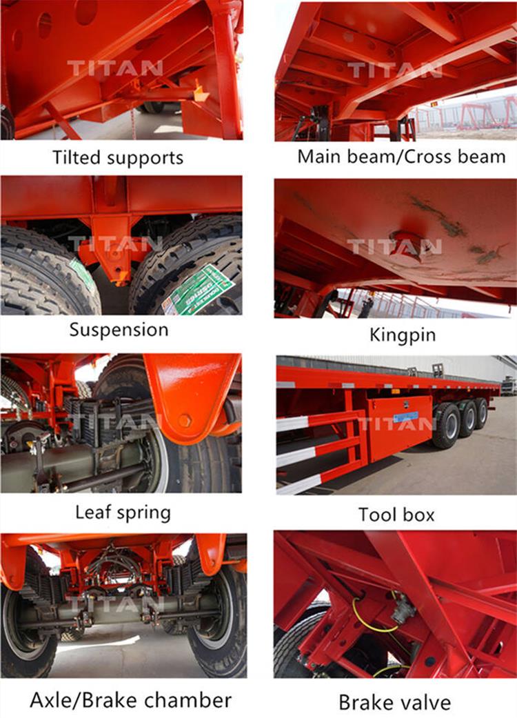30 Tonne Truck Flat Bed Trailer for Sale in Botswana - TITAN Vehicle