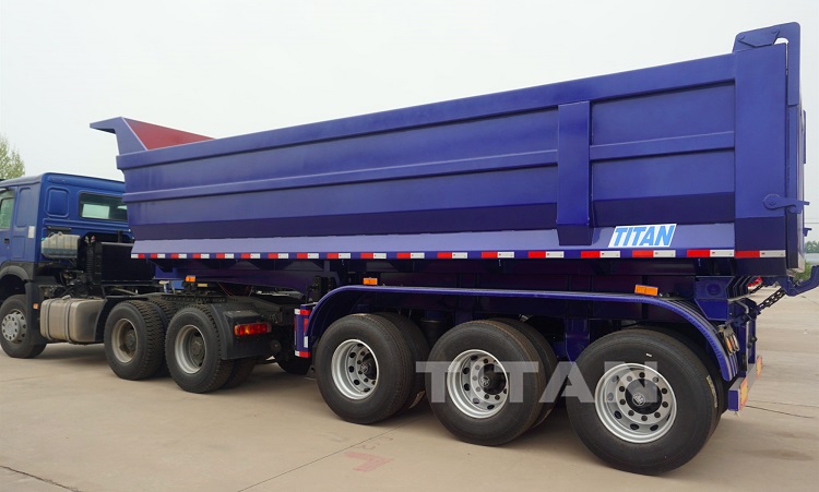 Tri Axle 33 CBM Trailer Tipper for Sale In Sudan Port Sudan