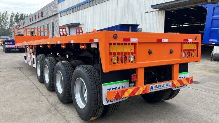 4 Axle 48 Ft Flatbed Trailer for Sale Near Me in Ghana