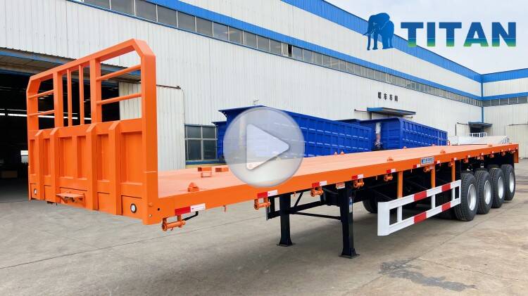 4 Axle 48 Ft Flatbed Trailer for Sale Near Me in Ghana