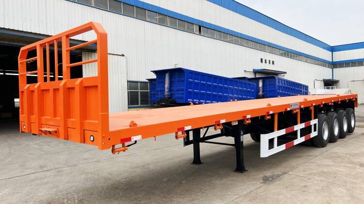 4 Axle 48 Ft Flatbed Trailer for Sale Near Me in Ghana