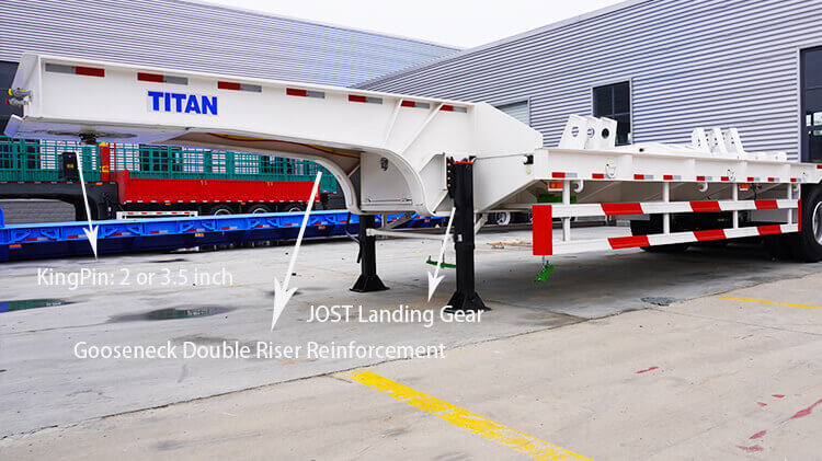 3 Axle 60ton Lowbed Trailer for Sale in Senegal 
